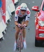 Frank Schleck pendant la quatrime tape du Tour de France 2008